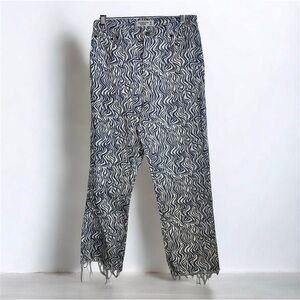 Abercrombie & Fitch Jeans The 90s Straight Ultra High Rise Size 28/6R Wavy Print